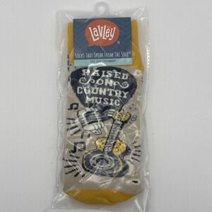 Lavley Adult Crew Socks Raised On Country Music One Size Fits Most